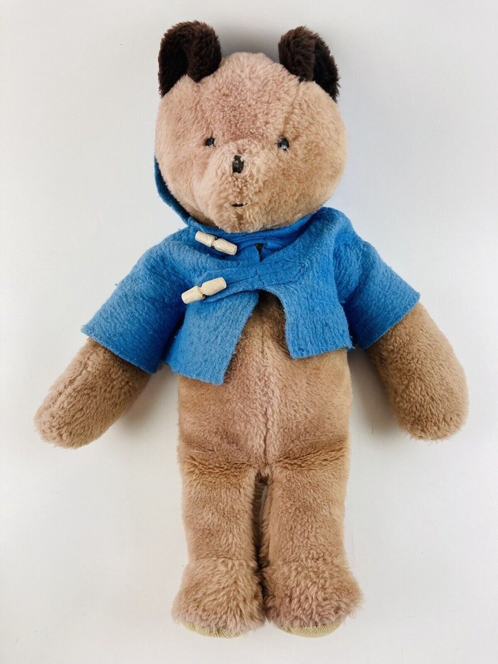 Vintage 1975 Paddington Bear Plush Eden Toys USA Blue Coat Large 19" Sewn Haiti